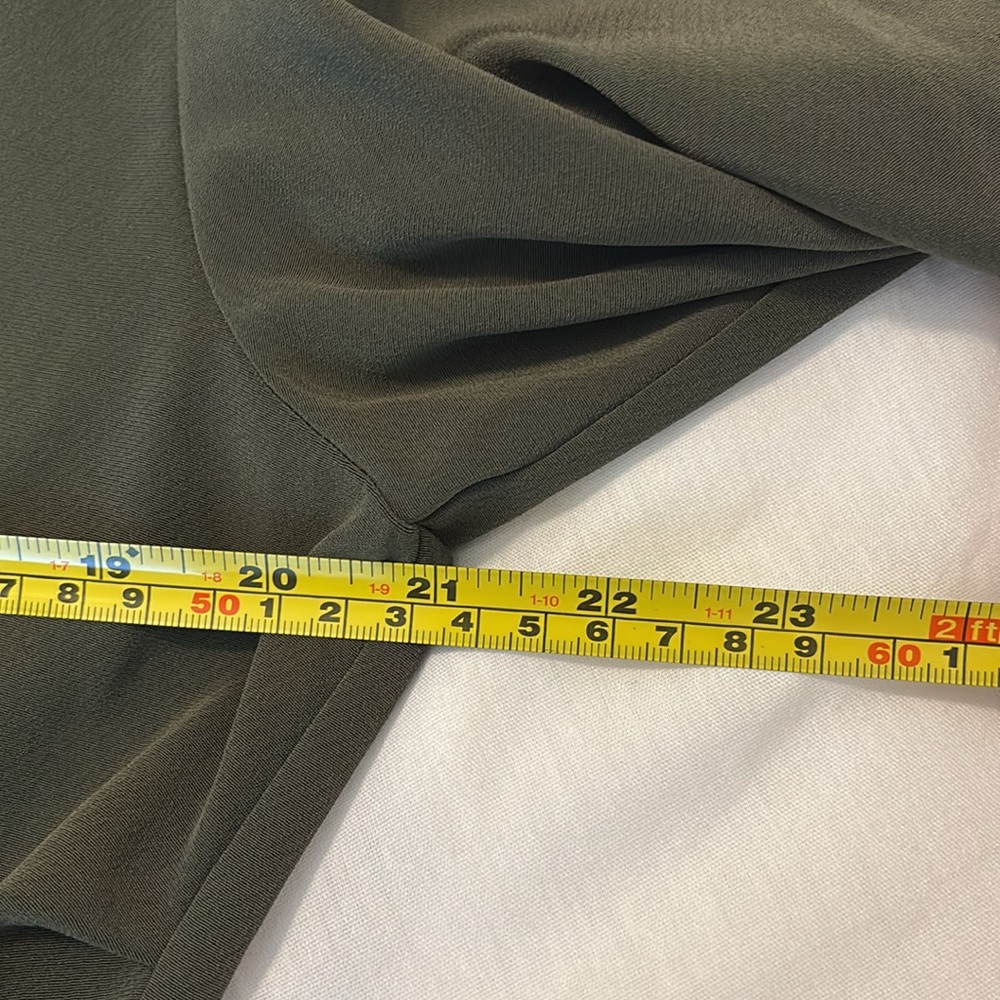 Vince Olive Green Tie-Front Maxi Dress SZ XL v-neck luxurious designer NWT - Picture 7 of 15